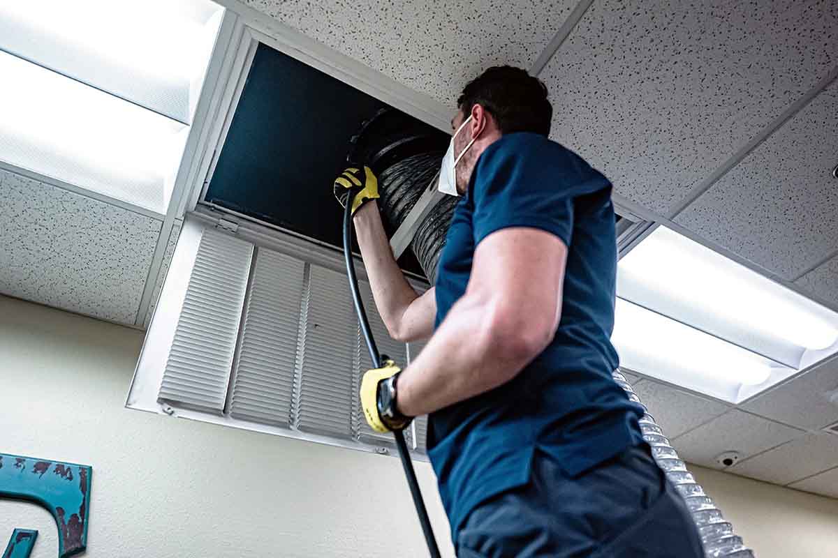 Professional air duct cleaning services for schools.