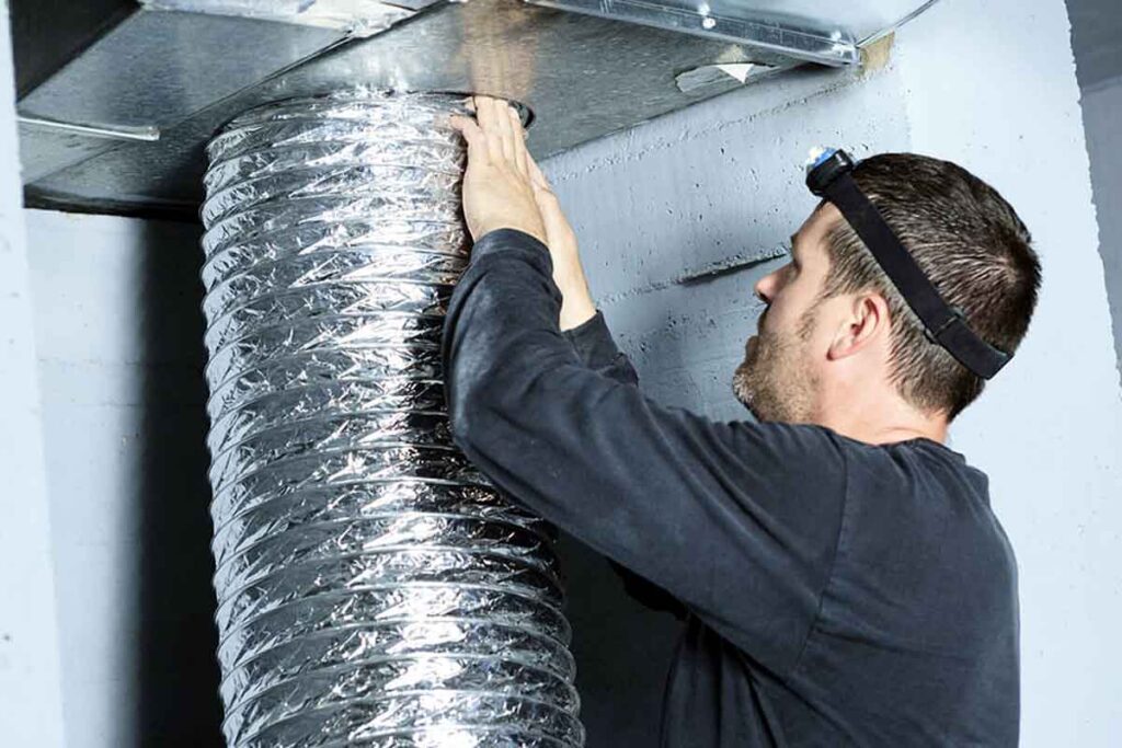 Greenwood Duct Cleaning dryer vent technician providing professional service.